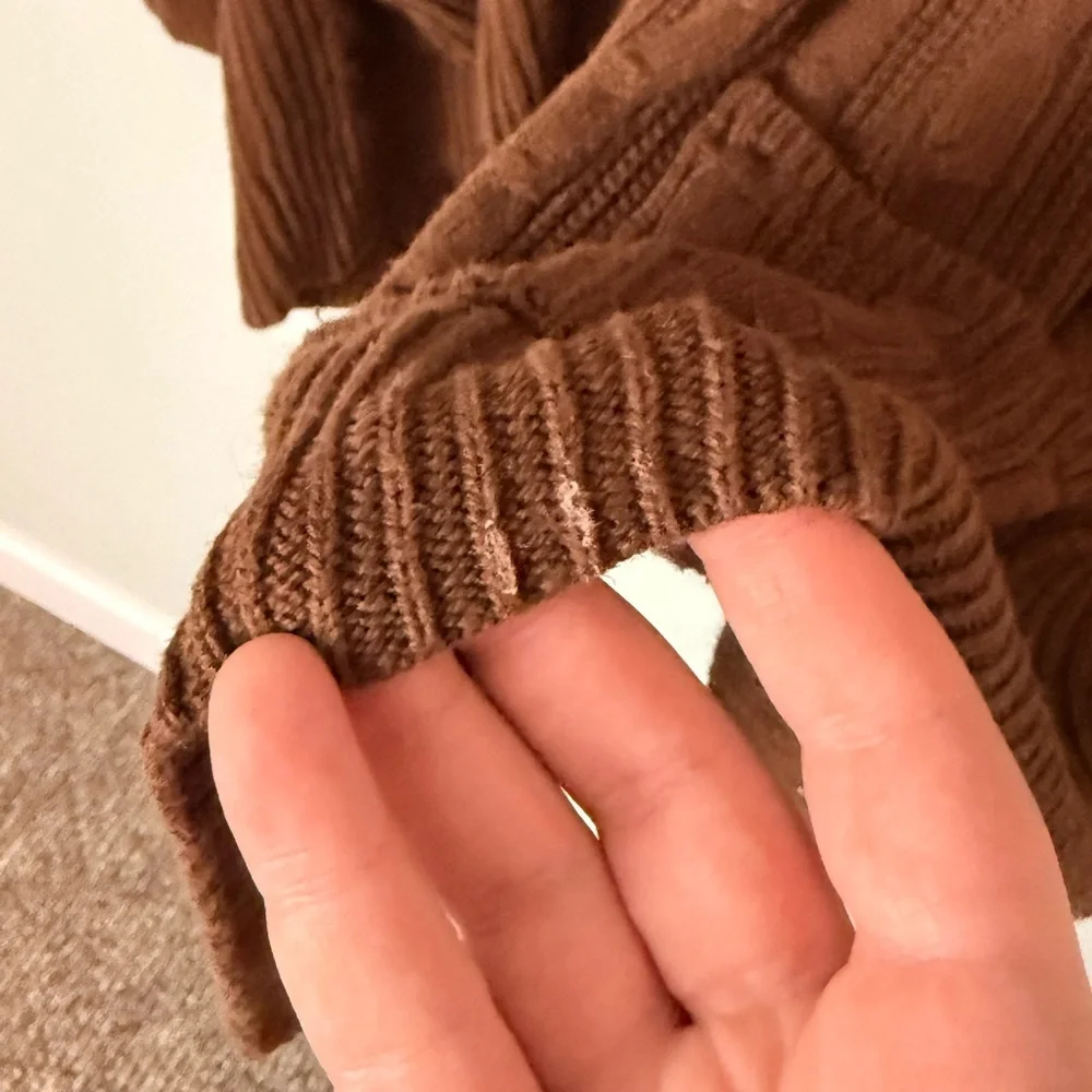 St. John's Bay Warm Brown Open Front Cardigan